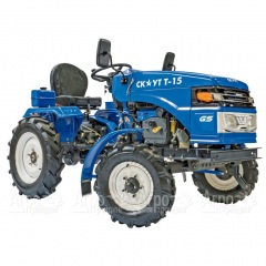 Многофункциональный минитрактор Garden Scout (Скаут) T-15DIF VT + двухкопрусный плуг + почвофреза в Липецке