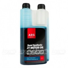 Масло п/с с дозатором AEG Semi Synthetic 2T Motor Oil API TC 1 л для 2-х тактных двигателей в Липецке
