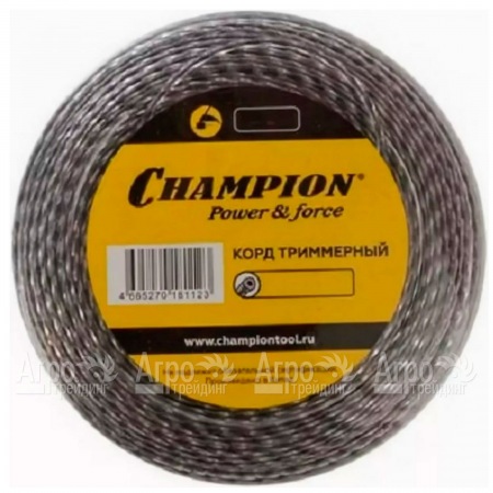 Корд триммерный Champion Tri-twist 3.0мм, 50м (витой треугольник)+нож  в Липецке