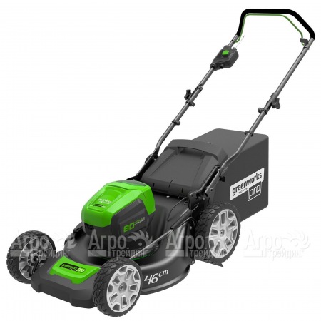 Газонокосилка аккумуляторная GreenWorks GD80LM46 (без аккумулятора и зарядного устройства)  в Липецке