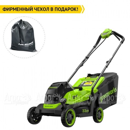 Газонокосилка аккумуляторная GreenWorks GD24LM331 2 Ач в Липецке